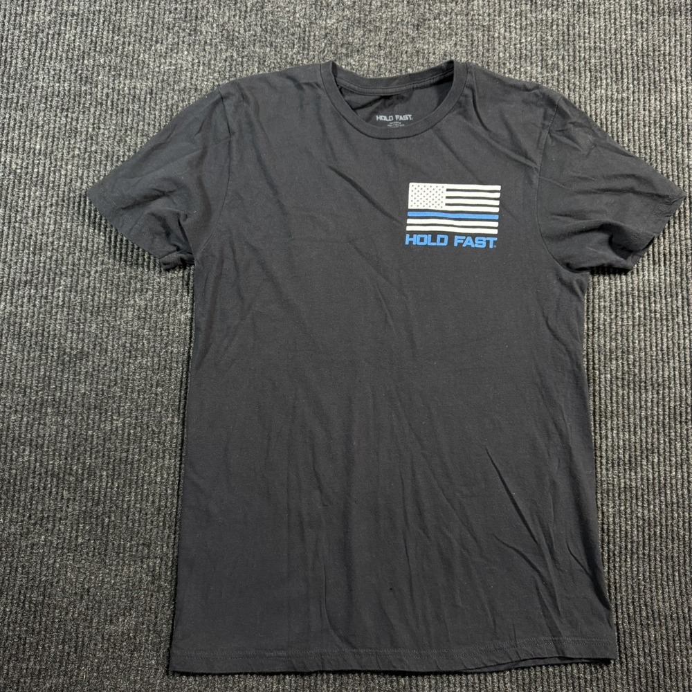 Hold Fast Blue Line Serve With Honor USA American Tactical Flag Medium Logo